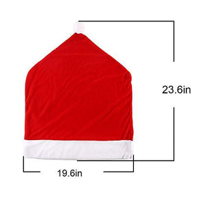 4pc Red Hat Dining Chair Slipcovers,Christmas Chair Back Covers Kitchen Chair Covers for Christmas Holiday Festival Decoration - Lasercutwraps Shop