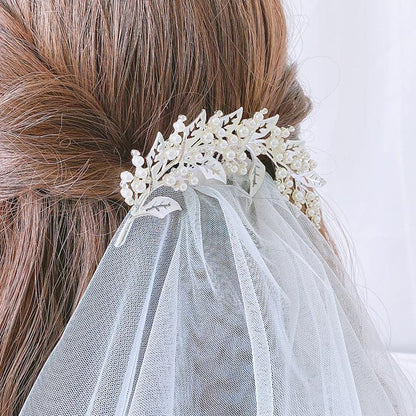 White Bridal Hair Vine Piece,Bridal Hair Accessories - Lasercutwraps Shop