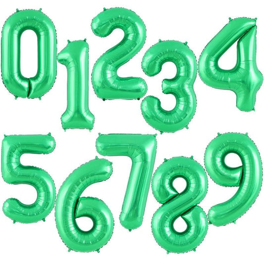 40Inch Big Foil Birthday Balloons Helium Number Balloon 0-9 Happy Birthday Wedding Party Decorations Shower Large Figures Globos Green - Lasercutwraps Shop