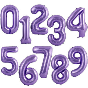 40Inch Big Foil Birthday Balloons Helium Number Balloon 0-9 Happy Birthday Wedding Party Decorations Shower Large Figures Globos purple - Lasercutwraps Shop