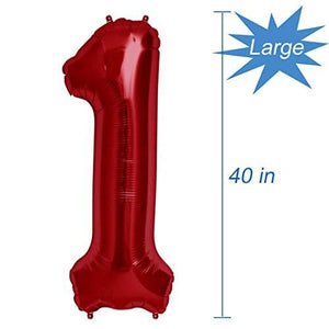 Red Number 10 Balloon, 40 Inch - Lasercutwraps Shop