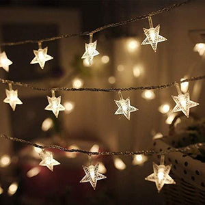Twinkle Star 100 LED Star String Lights, Plug in Fairy String Lights Waterproof, Extendable for Indoor, Outdoor, Wedding Party, Christmas Tree, New Year, Garden Decoration, Warm White - Lasercutwraps Shop