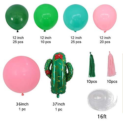 80Pcs Pink Green Giant Cactus Balloon Garland for Birthday Party Baby Shower Decoration - Lasercutwraps Shop