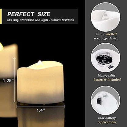 12Pcs Timing LED Candle Tea Lights for Bridal Shower and Wedding Reception Decorations - Lasercutwraps Shop