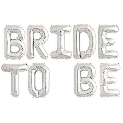BRIDE TO BE Letter Balloons, Bachelorette Party decorations, Silver, 16 Inch - Lasercutwraps Shop