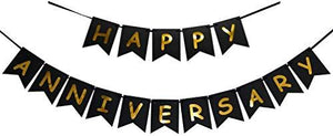 Happy Anniversary Banner Party Hanging Paper Fans Decoration for Birthday Wedding Party - Lasercutwraps Shop