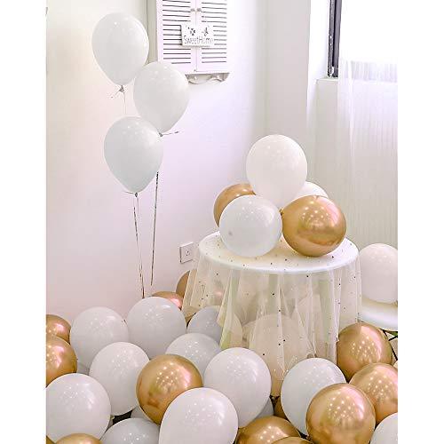 White Balloons Latex Party Balloons, 50 pack 12 Inches Helium balloons for Wedding Birthday Party Decorations - Lasercutwraps Shop