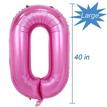 Pink Number 10 Balloon, 40 Inch - Lasercutwraps Shop