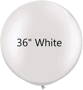 36 inch White Latex Balloons Large Round Balloon for Birthday Wedding Party Decorations - Lasercutwraps Shop