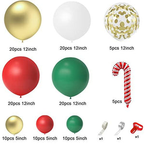 Christmas Balloon Arch Garland Kit 120 pcs Christmas Balloons for Christmas Party Decoration Supplies - Lasercutwraps Shop
