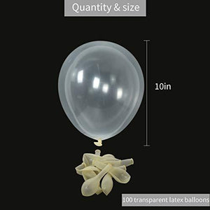 100Pcs Clear Balloons 10 Inch Transparent Latex Round Party Balloons for Party Birthday Wedding Graduation Anniversary Baby Shower - Lasercutwraps Shop