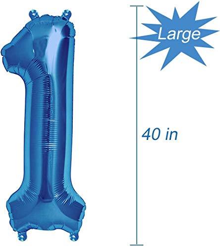 Number 10 Balloons, 40 Inch Foil Balloons, Sapphire Blue - Lasercutwraps Shop