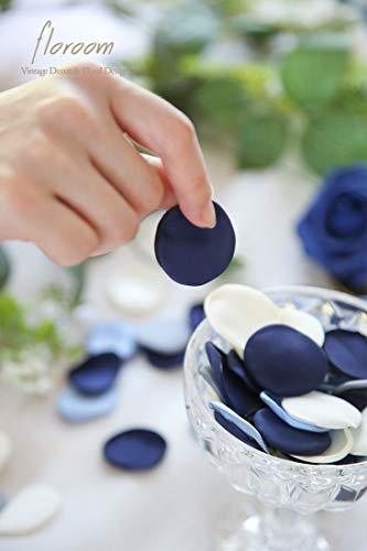 300pcs Silk Rose Petals Dusty Blue Navy Flower Petals for Wedding Flower Girl Basket - Lasercutwraps Shop