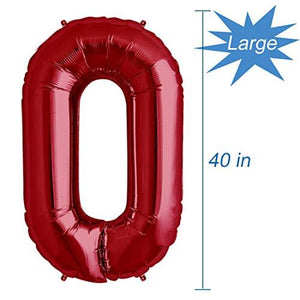 Red Number 10 Balloon, 40 Inch - Lasercutwraps Shop