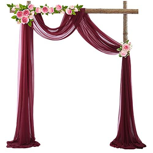 Burgundy Wedding Arch Draping Panels for Wedding Ceremony - Lasercutwraps Shop