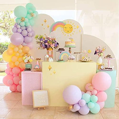 139 Magical Unicorn Rainbow Macaron Balloons Garland Arch Kit for Pastel Baby Shower Birthday Ice Cream Party Children's Party Decorations - Lasercutwraps Shop