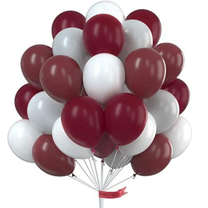 70pcs Burgundy Gray White Balloon Kit for Baby Shower Decorations - Lasercutwraps Shop