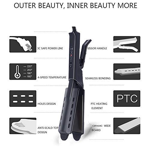 Ceramic Tourmaline Ionic Flat Iron Hair Straightener Flat Iron for Hair Professional Glider Hair Straightener Ceramic Flat Iron for All Hair Types, Wet & Dry Using - Lasercutwraps Shop