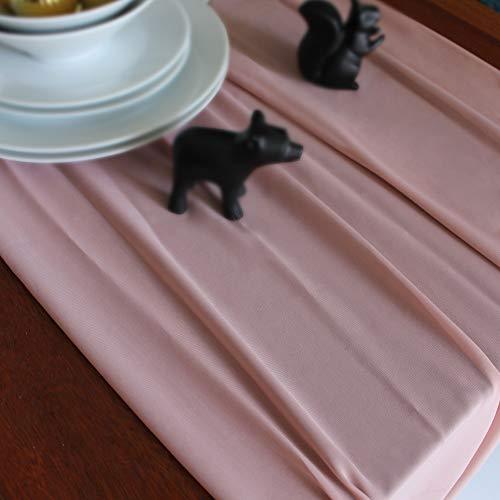 10ft Dusty Rose Chiffon Table Runner 28x120 Inches Romantic Wedding Runner Sheer Bridal Party Decorations - Lasercutwraps Shop