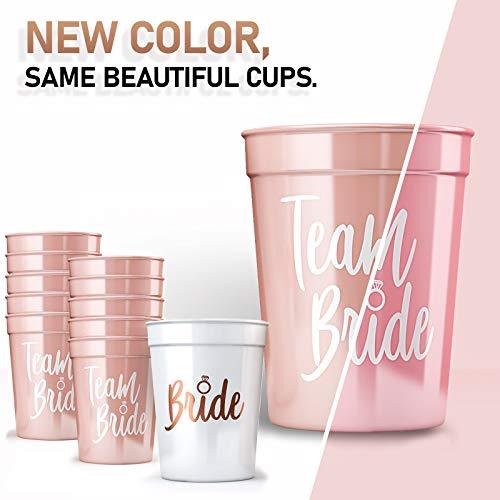 11 Pack Bride & Team Bride Bachelorette Party Cups Bridal Shower Decorations & Party Supplies for The Bride - Lasercutwraps Shop