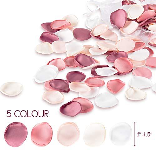 300pcs Artificial Flowers Silk Rose Petals Flower Girl Scatter Petals for Wedding Aisle Centerpieces - Lasercutwraps Shop