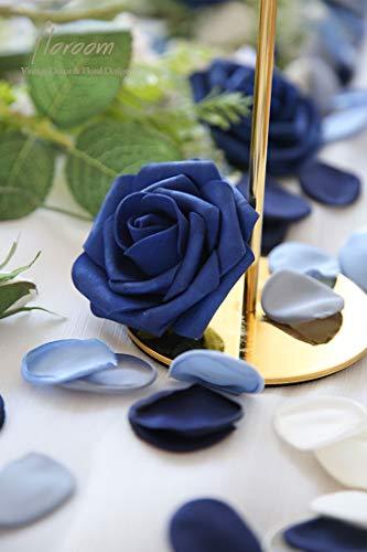 300pcs Silk Rose Petals Dusty Blue Navy Flower Petals for Wedding Flower Girl Basket - Lasercutwraps Shop