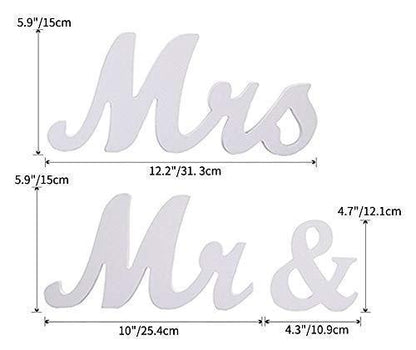 Wedding Decorations Set,Large Mr and Mrs Sign & Just Married Banner - Lasercutwraps Shop