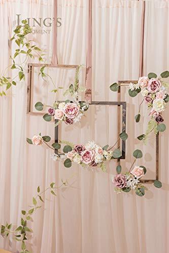 Garden Dusty Rose 25 pcs Artificial Wedding Flowers Combo for Wedding Bouquets Centerpieces - Lasercutwraps Shop