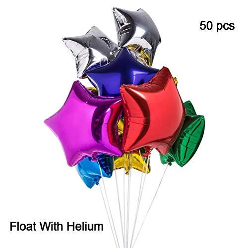 50pcs/lot Star Shape Foil Mylar Helium Ballon 18" Balloon Birthday Party Decoration Foil Balloons - Lasercutwraps Shop