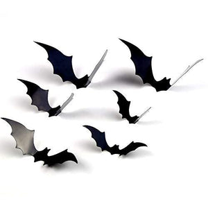 Bats Wall Decor,120 Pcs 3D Bat Halloween Decoration Stickers for Home Decor 4 Size Waterproof Black Spooky Bats for Room Decor - Lasercutwraps Shop