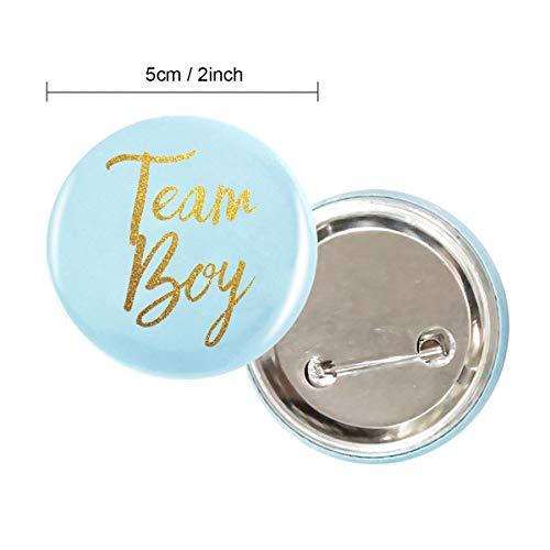 50Pcs Gender Reveal Team Boy Girl Button Pins Baby Shower Party Decorations - Lasercutwraps Shop