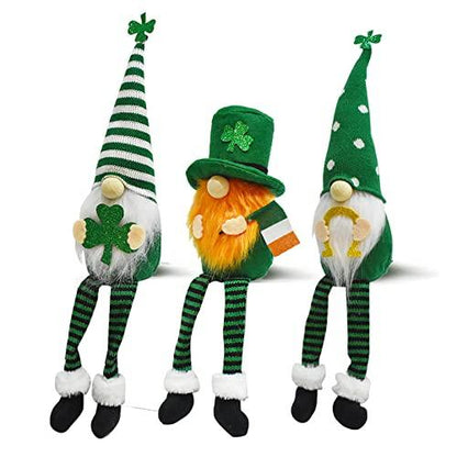 3PCS St Patricks Day Gnome Plush Doll Decoration -Cute St Patricks Day Gifts for Kid - Lasercutwraps Shop