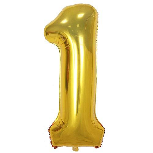 Gold Number 1 Balloon, 40 Inch - Lasercutwraps Shop