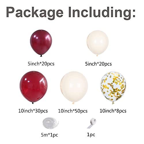 117pcs Burgundy Balloon Garland Kit for Wedding Bachelorette Birthday Decorations - Lasercutwraps Shop