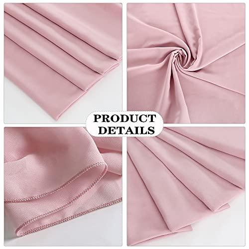 10ft Dusty Rose Chiffon Table Runner 2 Pieces 28x120 Inches Sheer Chif ...