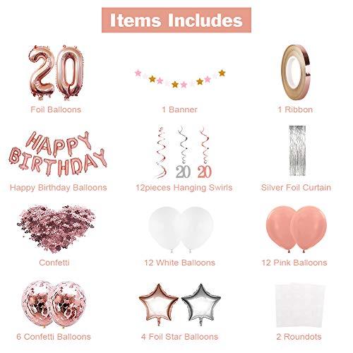 55pcs 20th Birthday Decorations Balloons for Her-Perfect for Birthday Party - Lasercutwraps Shop