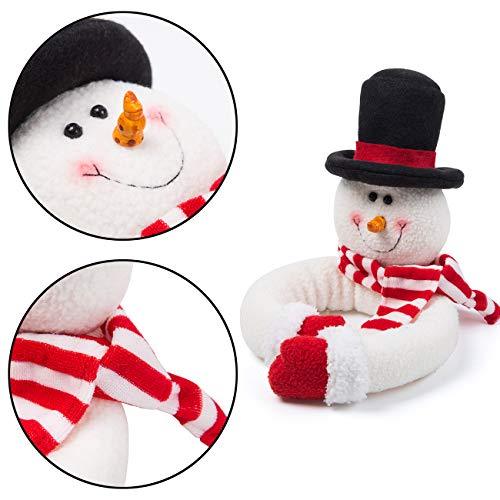 2 Pack Christmas Curtain Buckle Doll Santa & Snowman Creative Curtain Tieback Hold Back Fastener,Christmas Wine Bottle Topper for Xmas Holiday Home Window Decorations - Lasercutwraps Shop