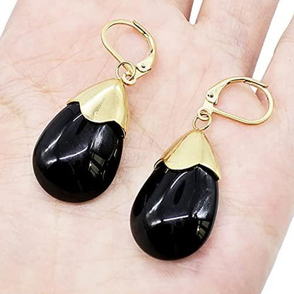 Gold Necklaces For Women Bracelet Earrings Chain Jewellery Sets Water Drop Resin Stone Fashion Pendants - Lasercutwraps Shop