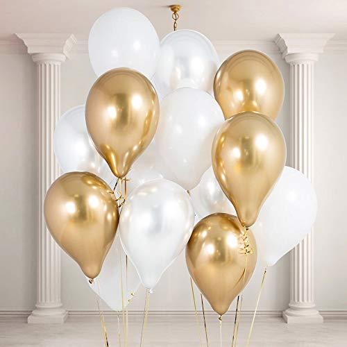 White Balloons Latex Party Balloons, 50 pack 12 Inches Helium balloons for Wedding Birthday Party Decorations - Lasercutwraps Shop