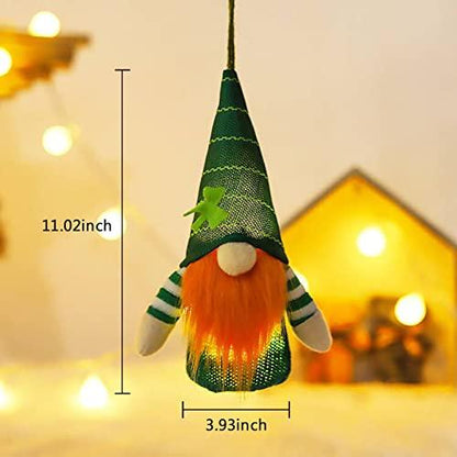 2PCS St Patricks Day Gnome LED Light Up Plush Doll Decoration-Gnomes Decorations for Shelve - Lasercutwraps Shop