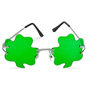 St. Patrick’s Day Irish Shamrock Leaves Green Leprechaun Costume Glasses - Lasercutwraps Shop