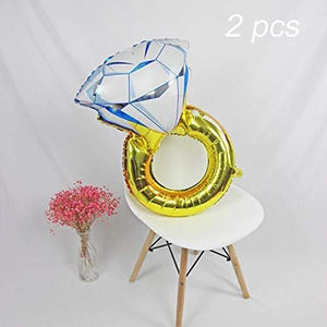 Bachelorette Party Decorations Engagement Party Decorations, Diamond Ring Balloon, 2 pieces - Lasercutwraps Shop