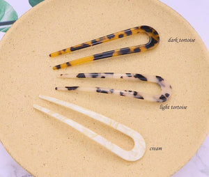 3 pcs Hair Pin U Pin Hair Fork Hair Comb Hair Stick, Tortoise Shell Acetate Resin Comb,Simple U Pin French Hair Pin Hair Clip - Lasercutwraps Shop
