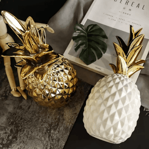 Gold pineapple ornament / White,black or gold / Pineapple ornament/Gold sculpture/Retro ornament / Pineapple sculpture / fruit ornament - Lasercutwraps Shop