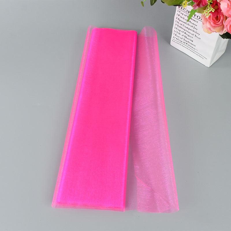 5/10m Wedding Decoration Tulle Roll Crystal Organza Sheer Fabric For Birthday Party Backdrop Wedding Chair Sashes Decor Yarn - Lasercutwraps Shop
