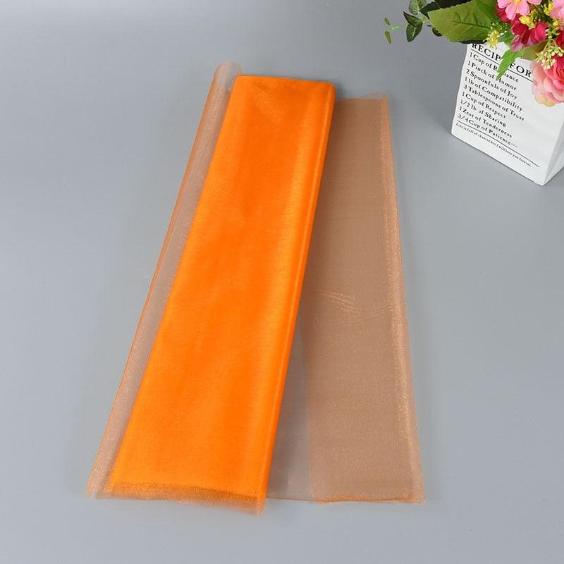 5/10m Wedding Decoration Tulle Roll Crystal Organza Sheer Fabric For Birthday Party Backdrop Wedding Chair Sashes Decor Yarn - Lasercutwraps Shop