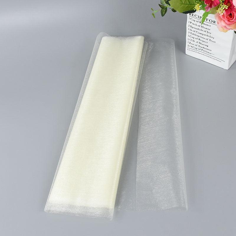 5/10m Wedding Decoration Tulle Roll Crystal Organza Sheer Fabric For Birthday Party Backdrop Wedding Chair Sashes Decor Yarn - Lasercutwraps Shop
