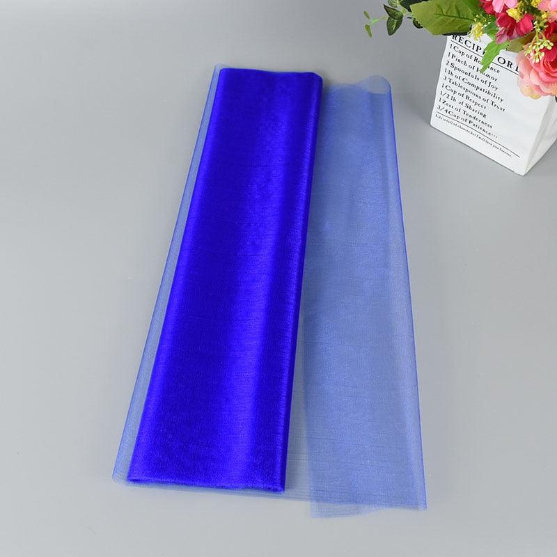 5/10m Wedding Decoration Tulle Roll Crystal Organza Sheer Fabric For Birthday Party Backdrop Wedding Chair Sashes Decor Yarn - Lasercutwraps Shop