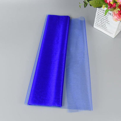 5/10m Wedding Decoration Tulle Roll Crystal Organza Sheer Fabric For Birthday Party Backdrop Wedding Chair Sashes Decor Yarn - Lasercutwraps Shop