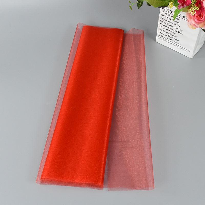 5/10m Wedding Decoration Tulle Roll Crystal Organza Sheer Fabric For Birthday Party Backdrop Wedding Chair Sashes Decor Yarn - Lasercutwraps Shop